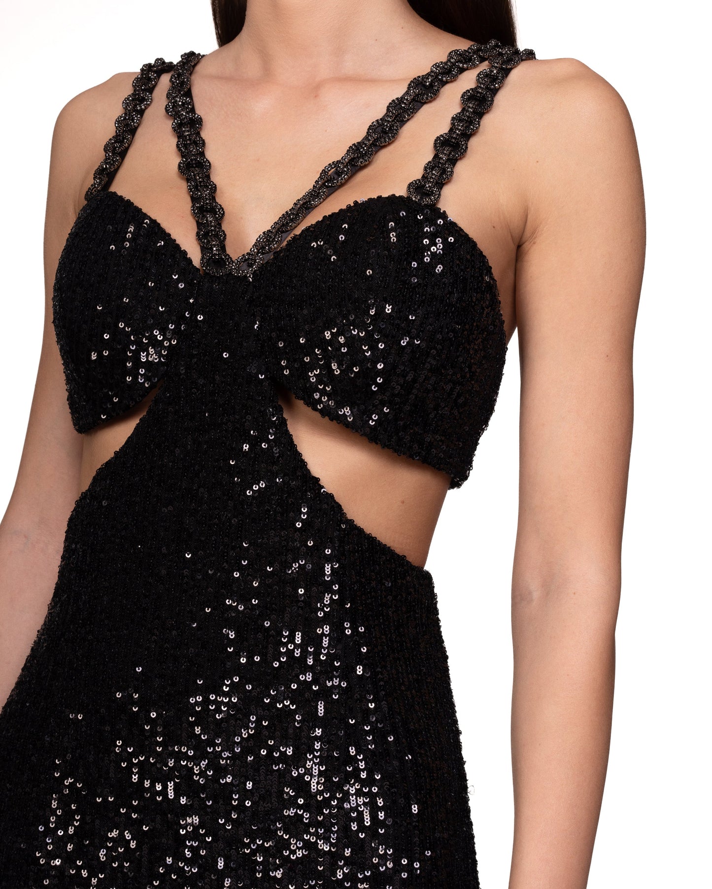 Rebecca Vallance Missing Hours sequin midi dress rental