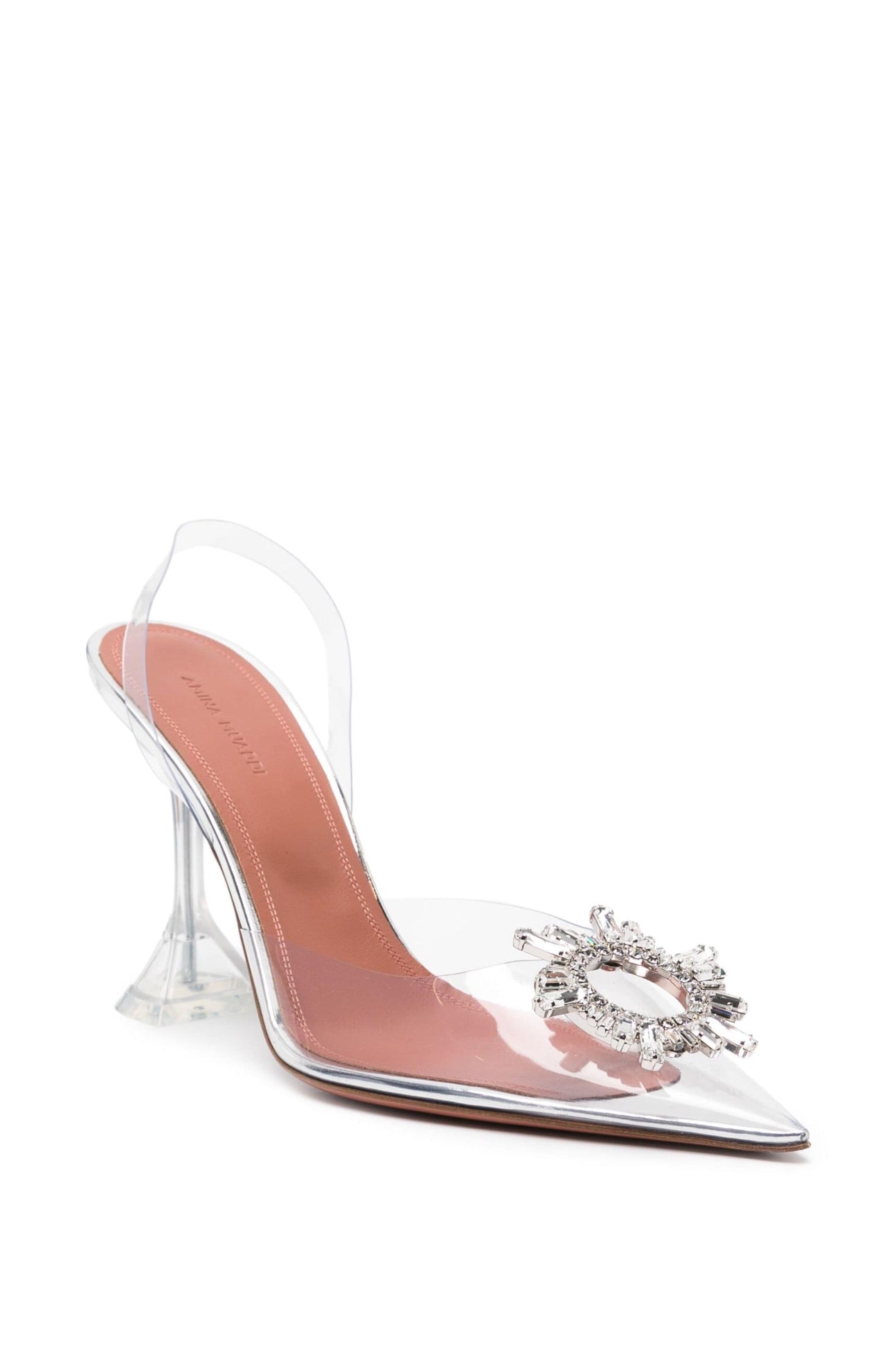Închiriere pantofi Amina Muaddi - Begum Glass 95mm slingback pumps