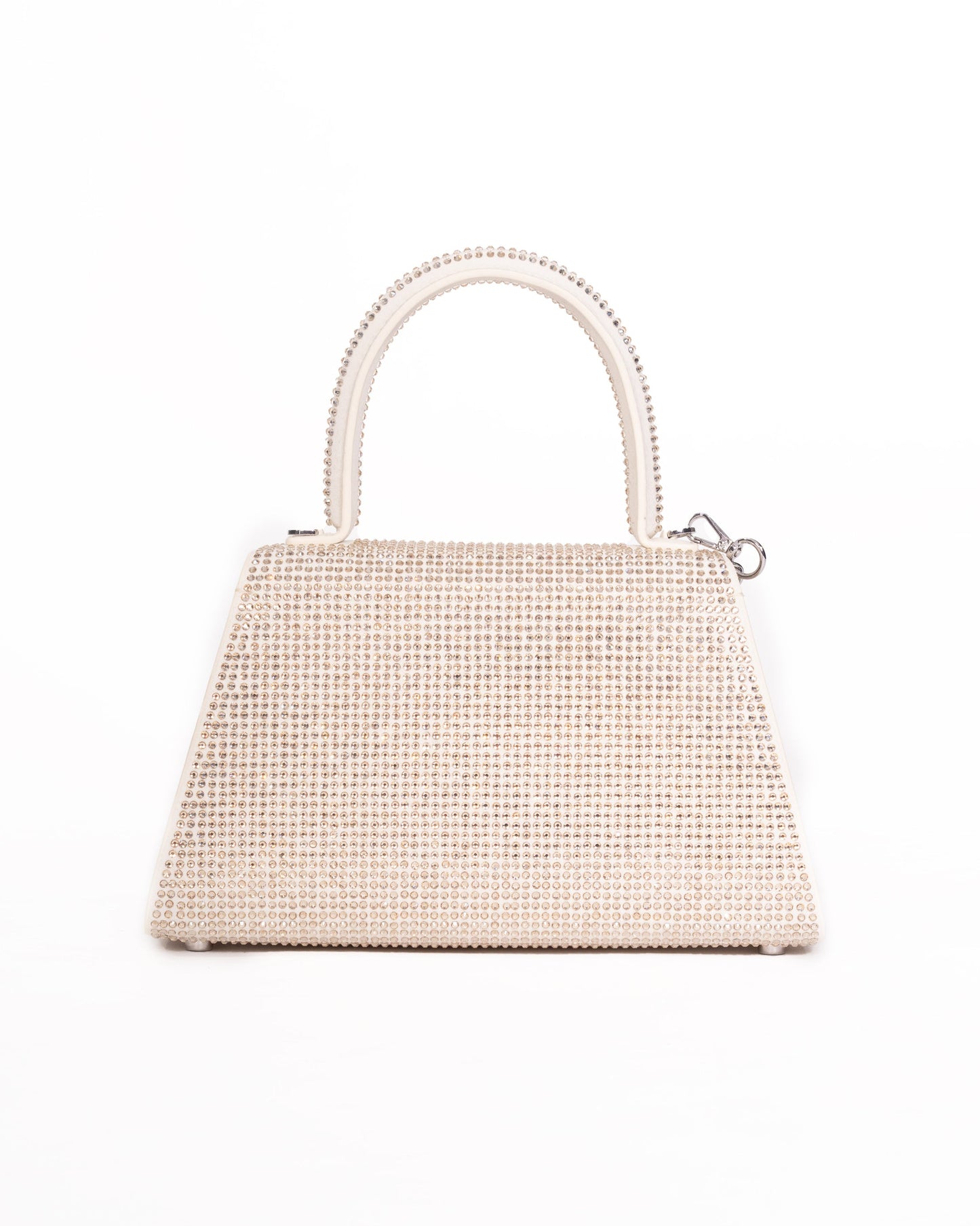 Self-Portait bag rental - hotfix bow shoulder bag champagne