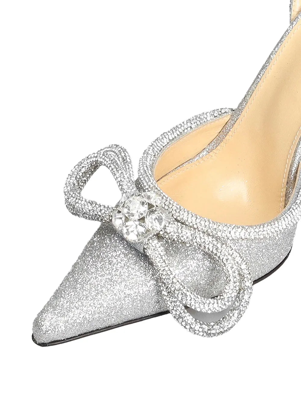 MACH & MACH shoes for rent - with sparkles and bows decorated with crystals