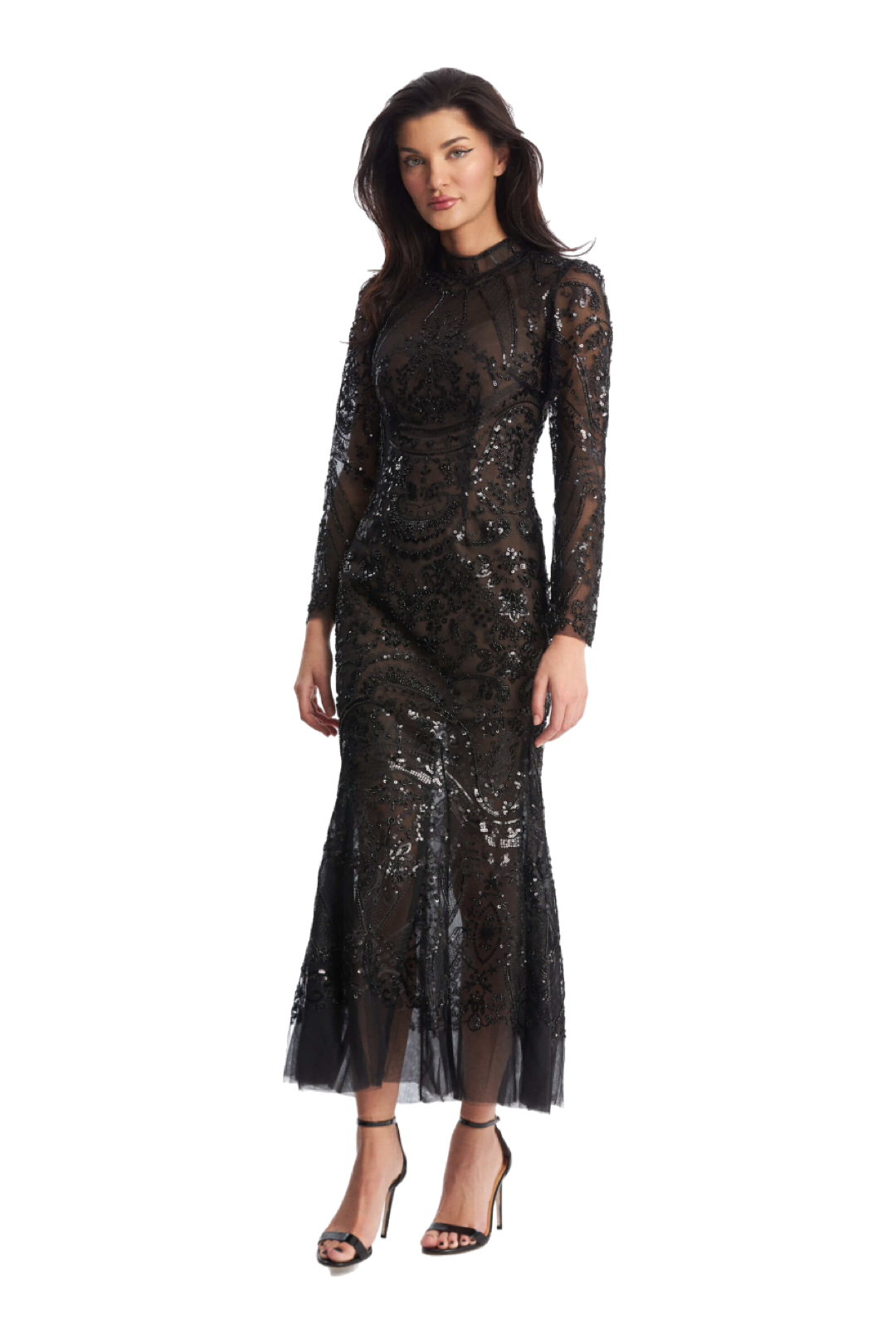 Închiriere rochie SELF-PORTRAIT - Rochie midi cu paiete Paisley