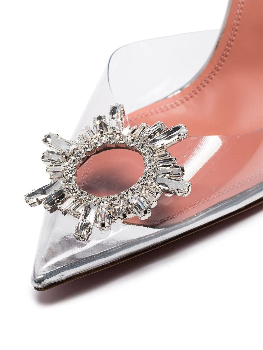 Închiriere pantofi Amina Muaddi - Begum Glass 95mm slingback pumps
