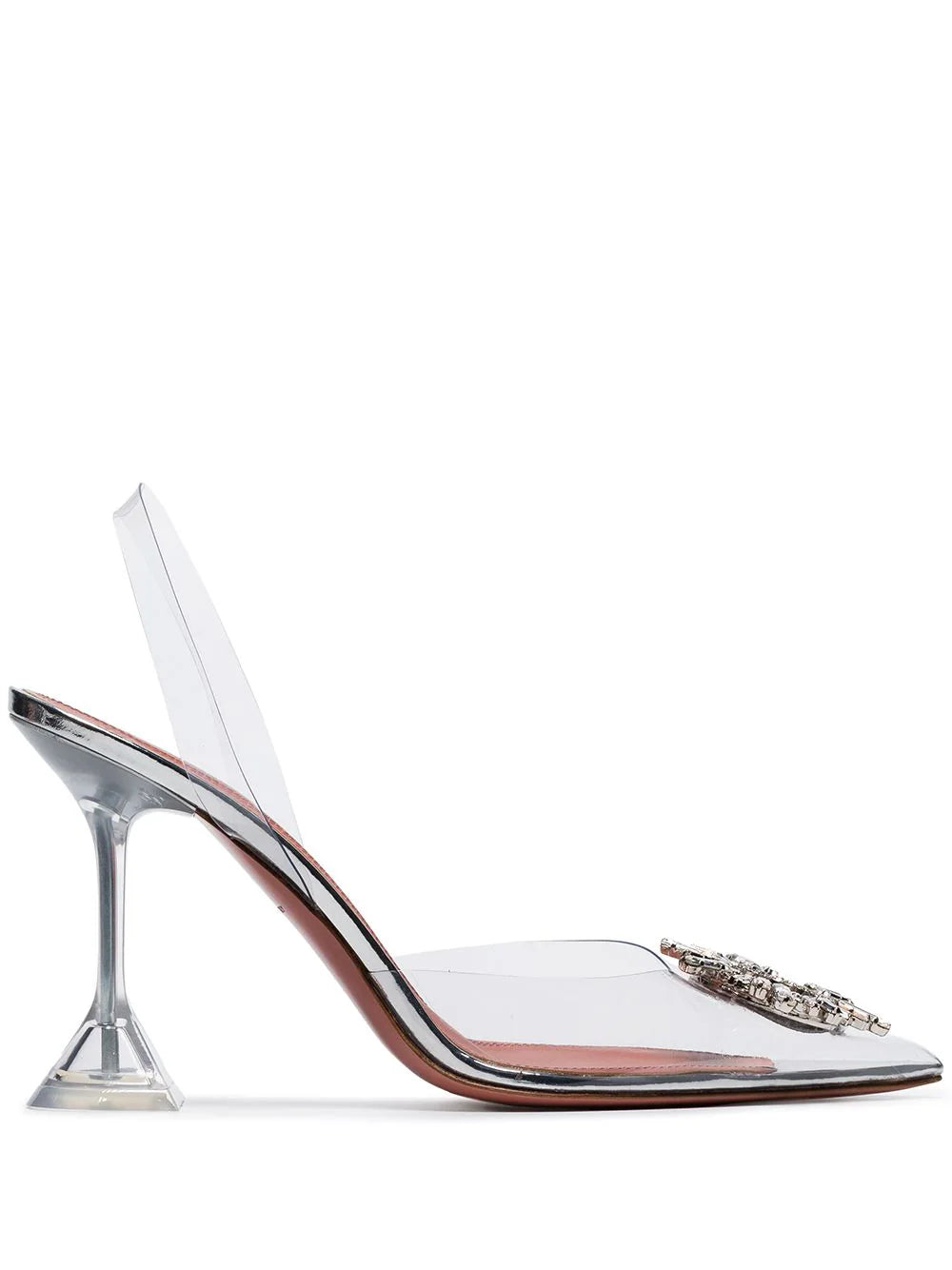 Închiriere pantofi Amina Muaddi - Begum Glass 95mm slingback pumps