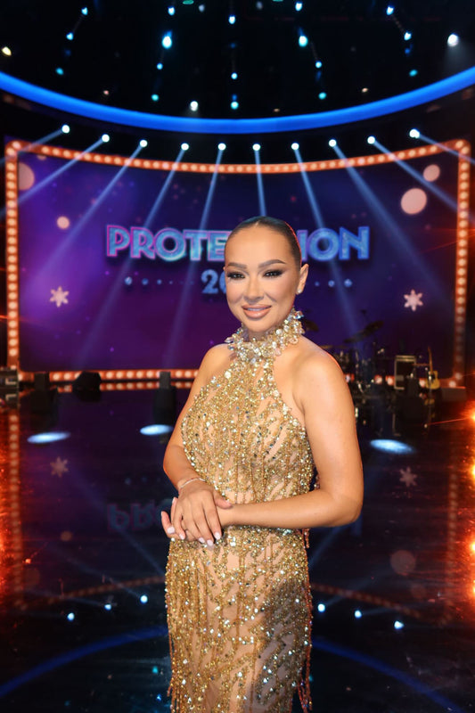 Vlăduța Lupau poartă rochia SOLEIL – PROTEVELION 2026