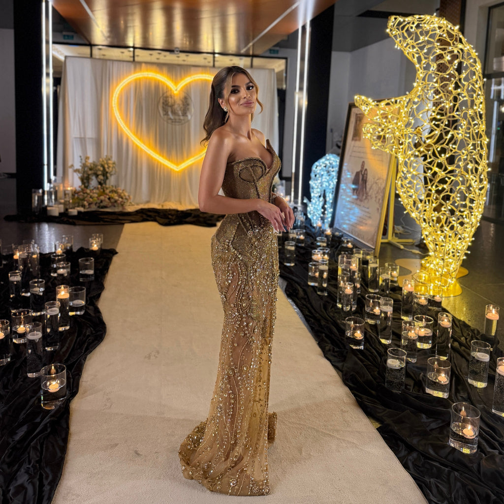 Închiriere Rochie Haute Couture Kosovo Designer - Gold Goddess