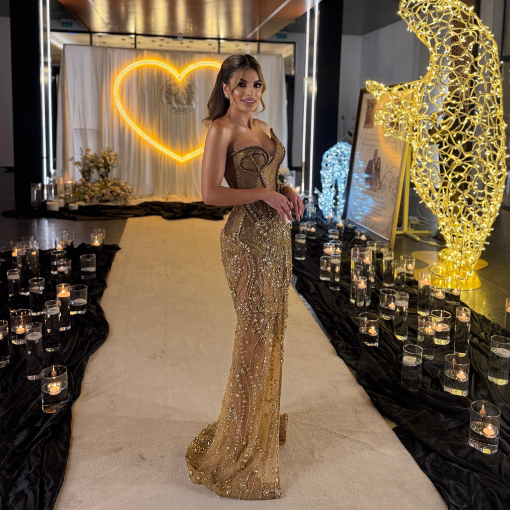 Închiriere Rochie Haute Couture Kosovo Designer - Gold Goddess