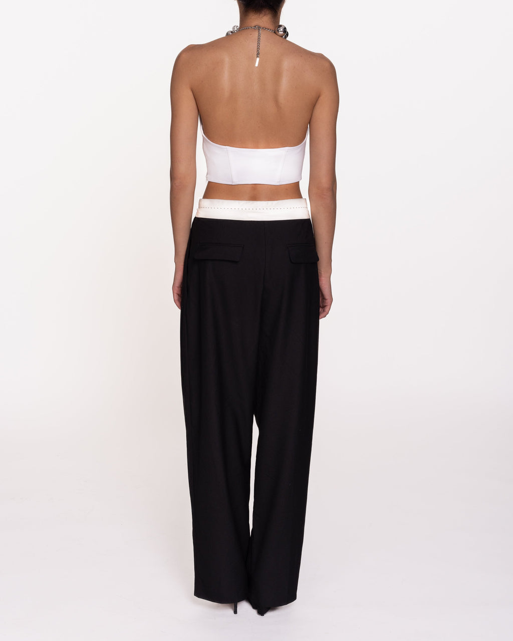 Închiriere Top AREA -  Crop top din jerseu ponte ornamentat