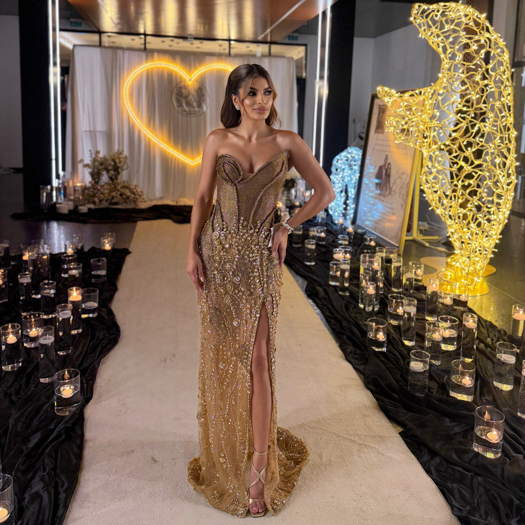 Închiriere Rochie Haute Couture Kosovo Designer - Gold Goddess