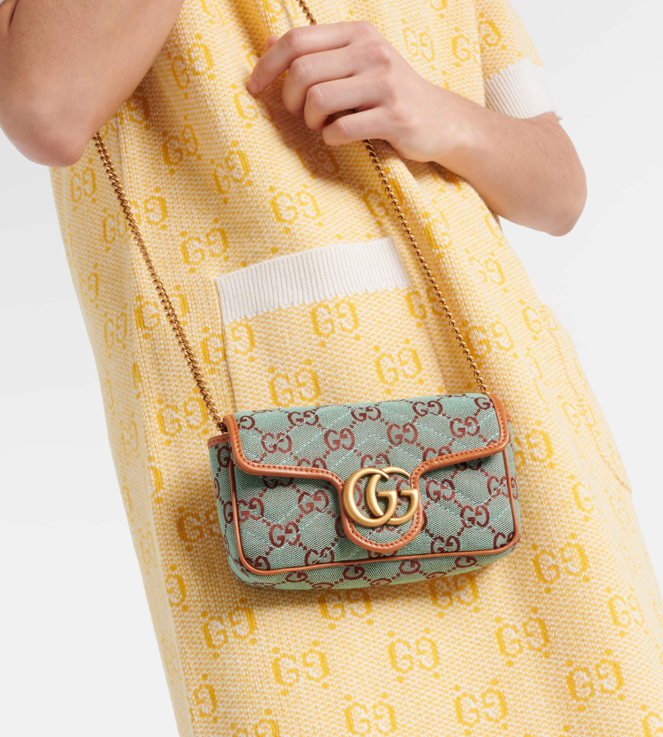 Închiriere Geanta Gucci - GG Super Mini leather trimmed