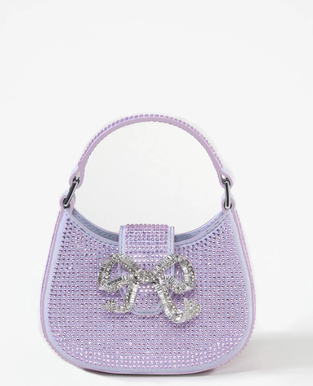 Închiriere Geanta Self-Portait - PURPLE RHINESTONE CRESCENT BOW MICRO BAG