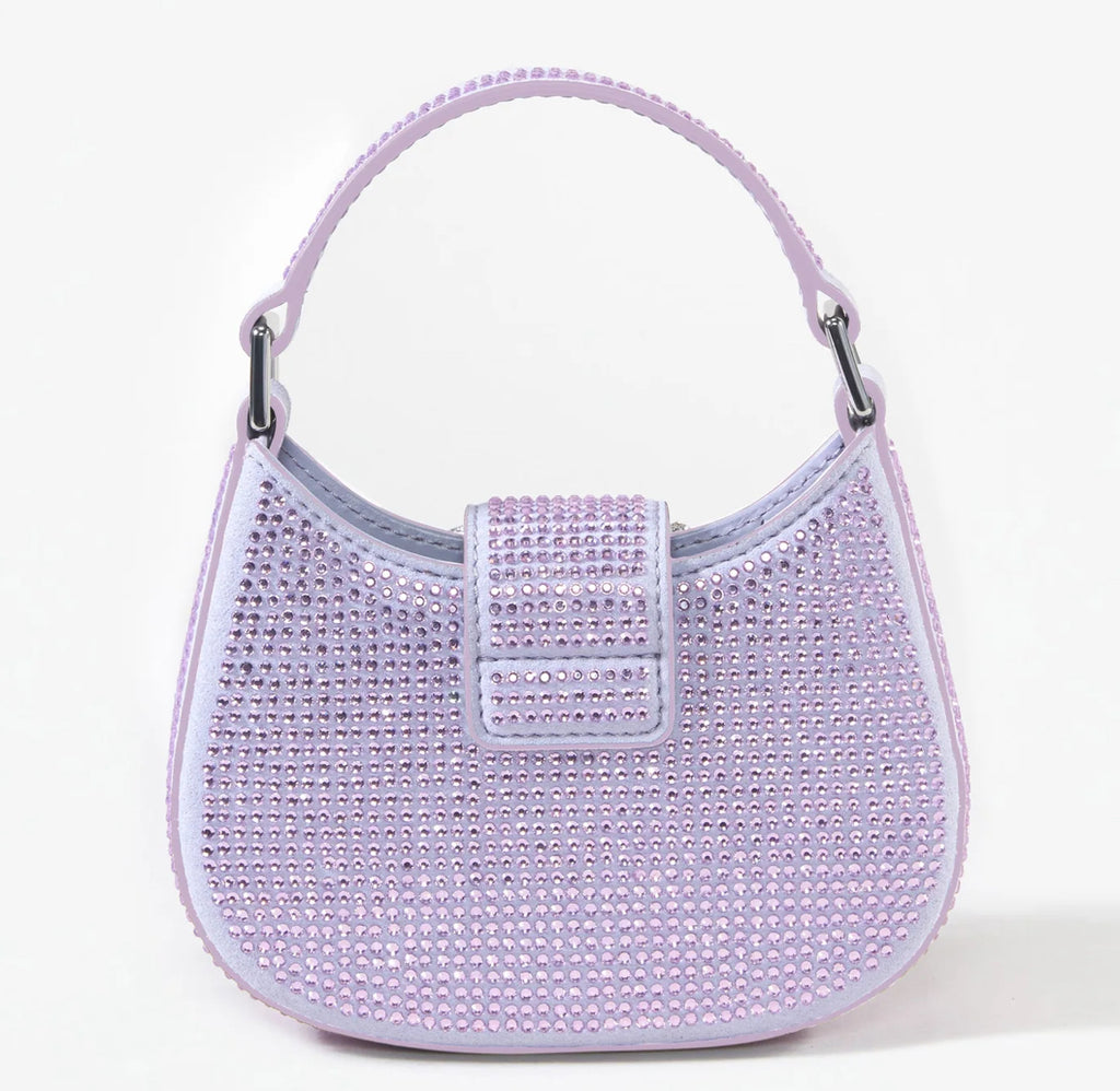 Închiriere Geanta Self-Portait - PURPLE RHINESTONE CRESCENT BOW MICRO BAG