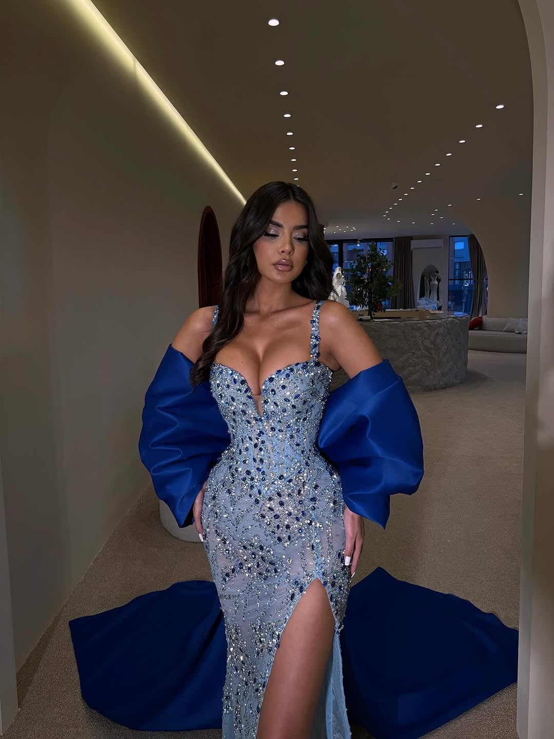 Închiriere Rochie Haute Couture Kosovo Designer - Royal Blue