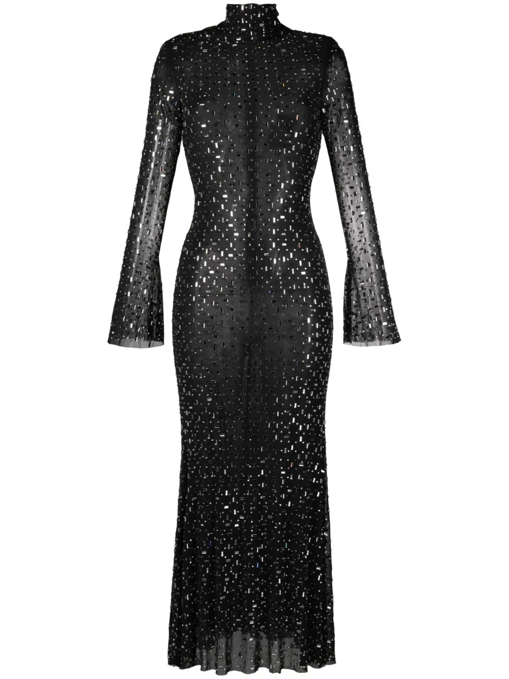 Închiriere rochie SELF-PORTRAIT -  midi din plasă împodobită cu strasuri