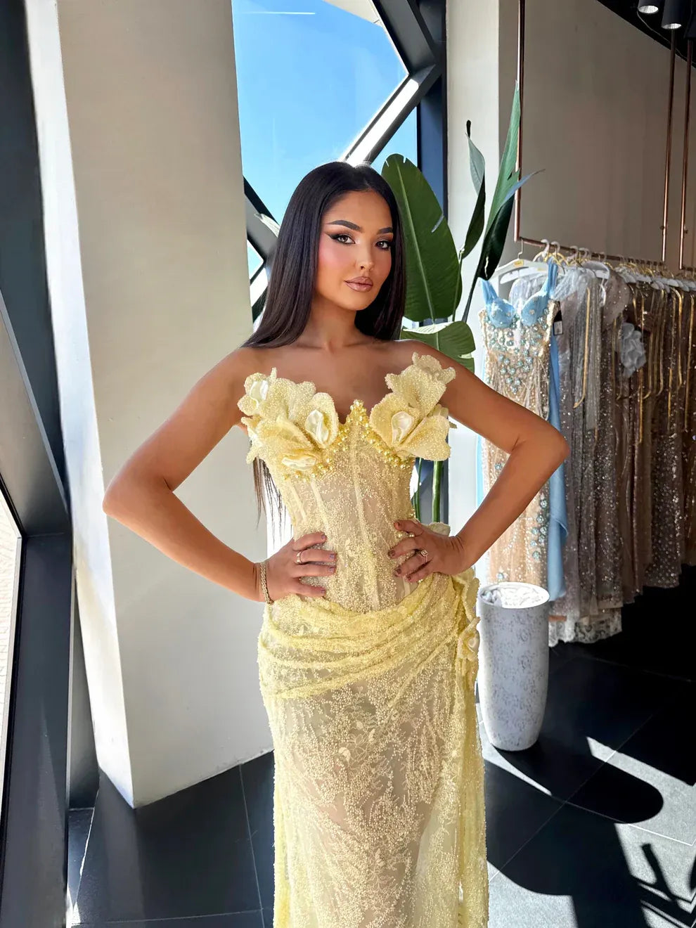 Închiriere Rochie Haute Couture - Minna Fashion - Sunbean Yellow