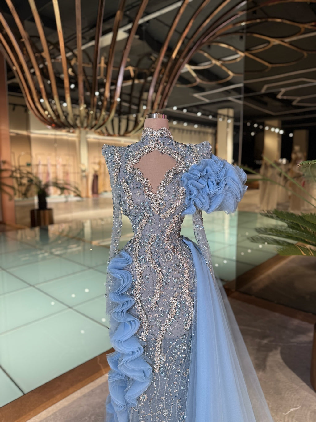Închiriere Rochie Haute Couture Kosovo Designer - Ella Blue